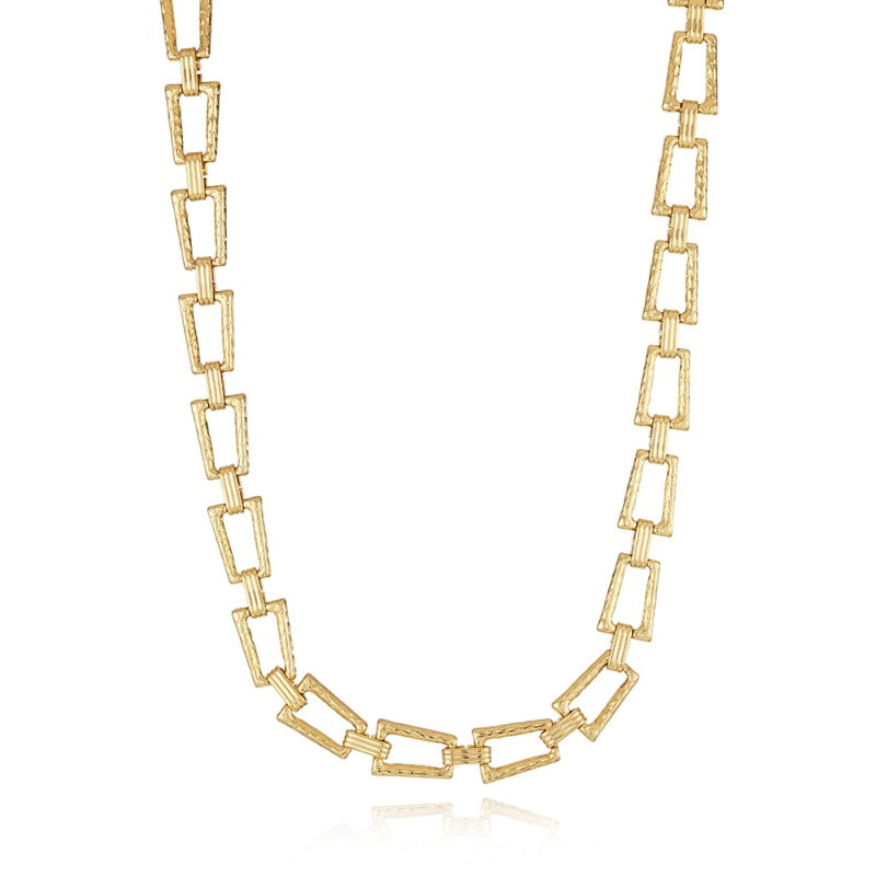 Wholesale Copper Plated Real Gold Simple Necklace